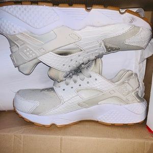 Nude huaraches with snake skin